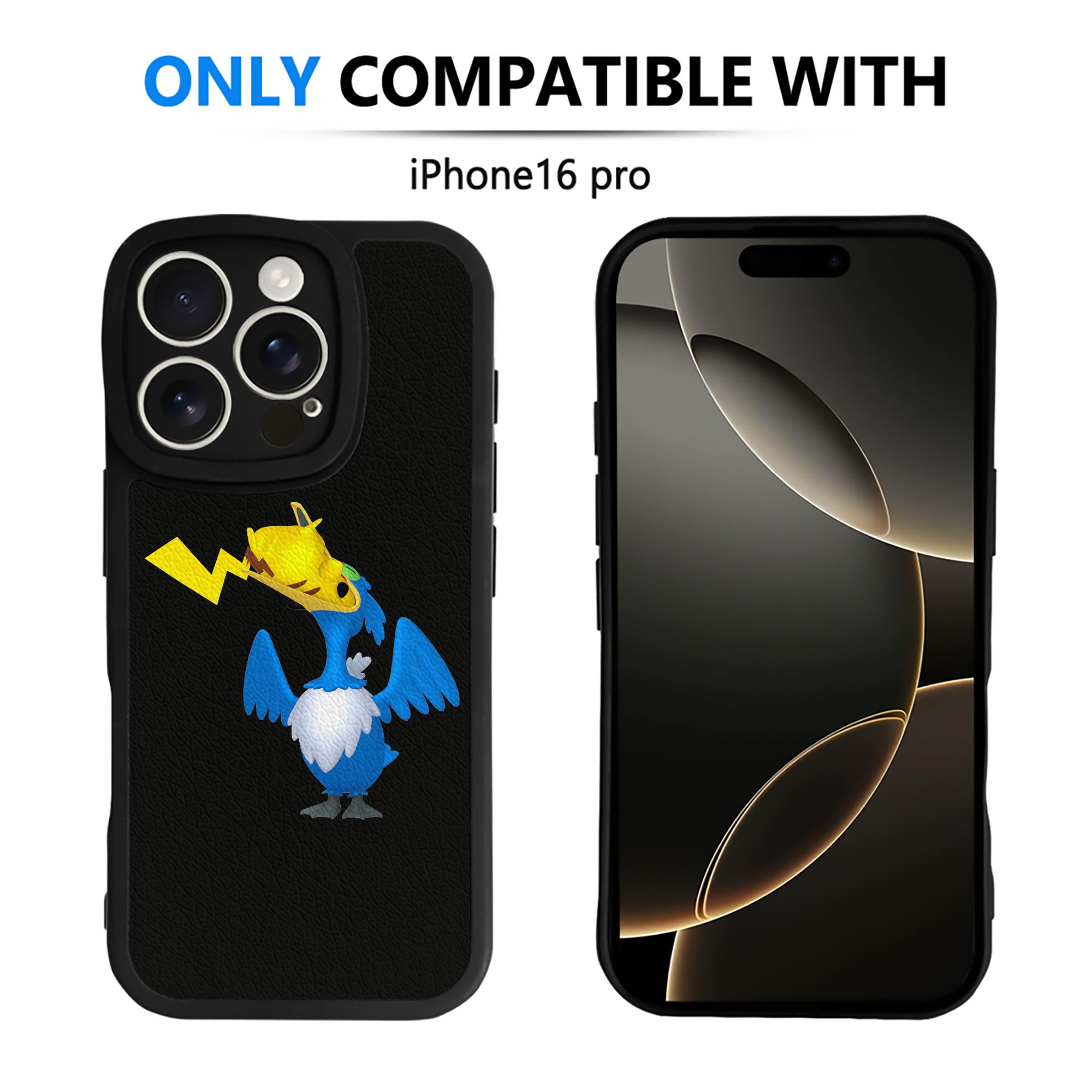 （画像用） ポケットモンスター Pokémon 【iPhone 16シリーズ対応】シリコンスマホケース（レザー調） 材質：シリコン